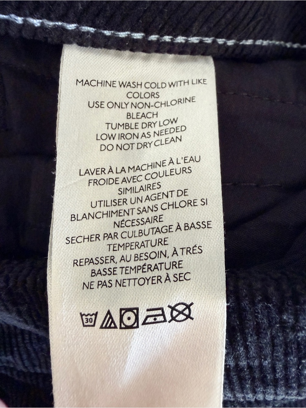 Maeve Anthropologie The Colette Black Corduroy Wide Leg Crop Pants Size 26 - Picture 4 of 8